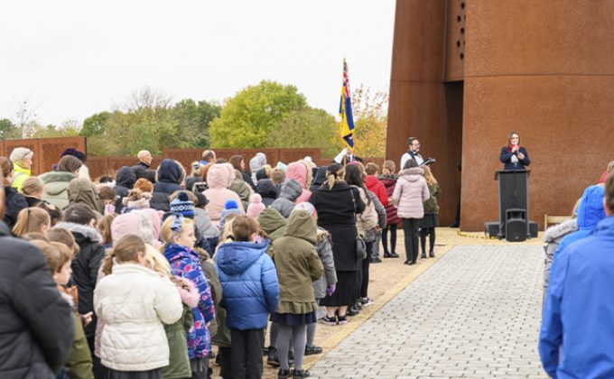 A School Remembrance Day service